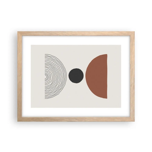 Poster în ramă de stejar deschis - În centrul atenției - 40x30 cm