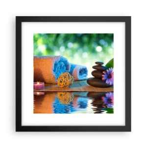 Poster în ramă neagră - Timp pentru corp - 30x30 cm