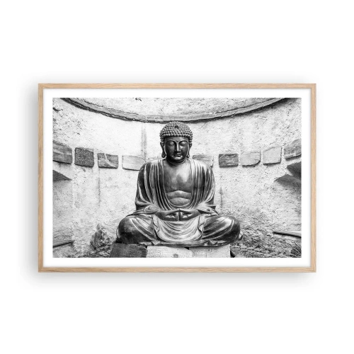 Poster în ramă de stejar deschis - La sursa păcii - 91x61 cm