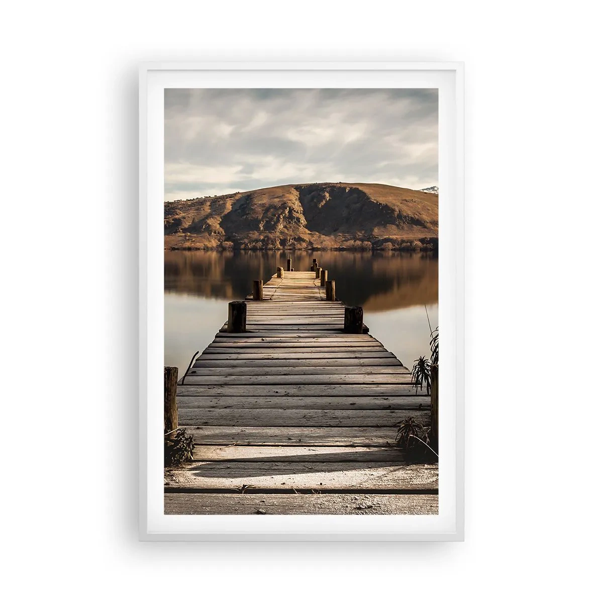Poster în ramă albă - Peisaj în tăcere - 61x91 cm