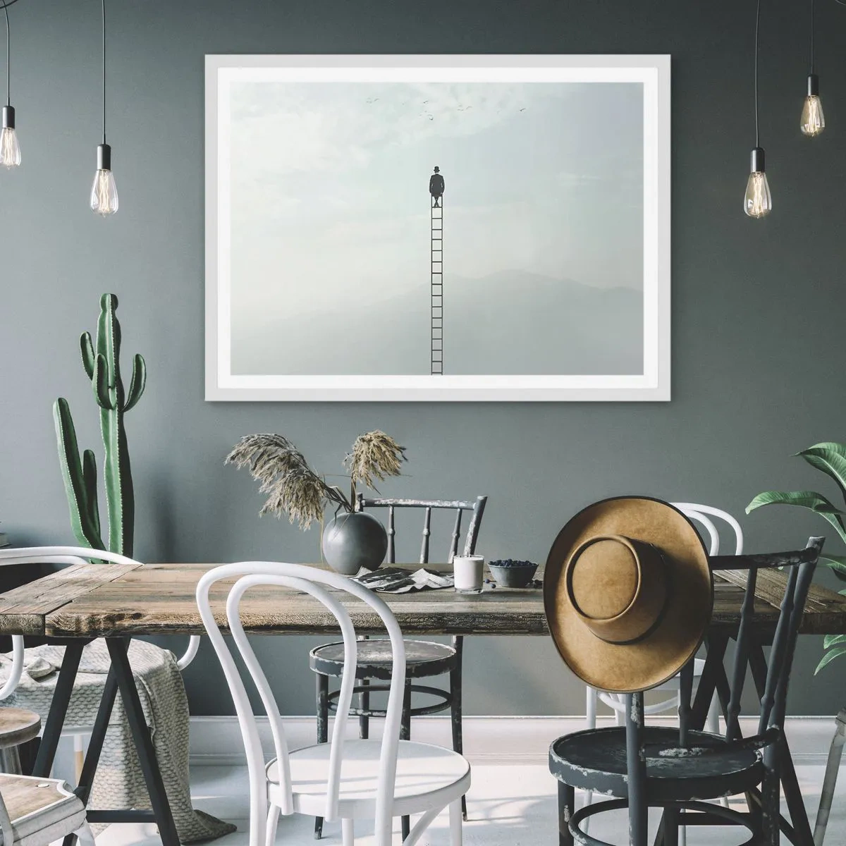 Poster în ramă albă - Fii deasupra - 91x61 cm