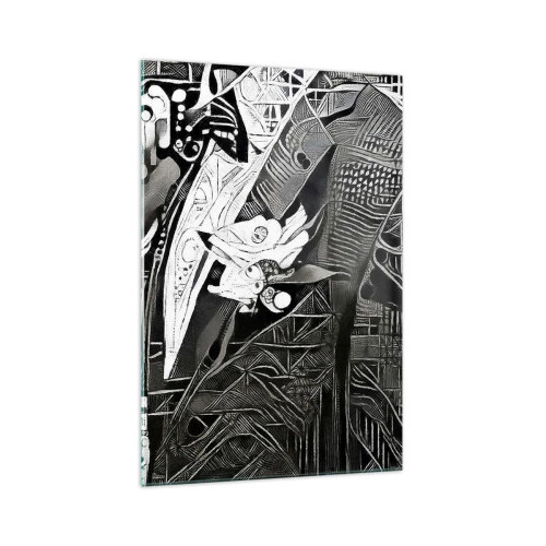 Tablou pe sticlă - Doar un om aparent gri - 70x100 cm