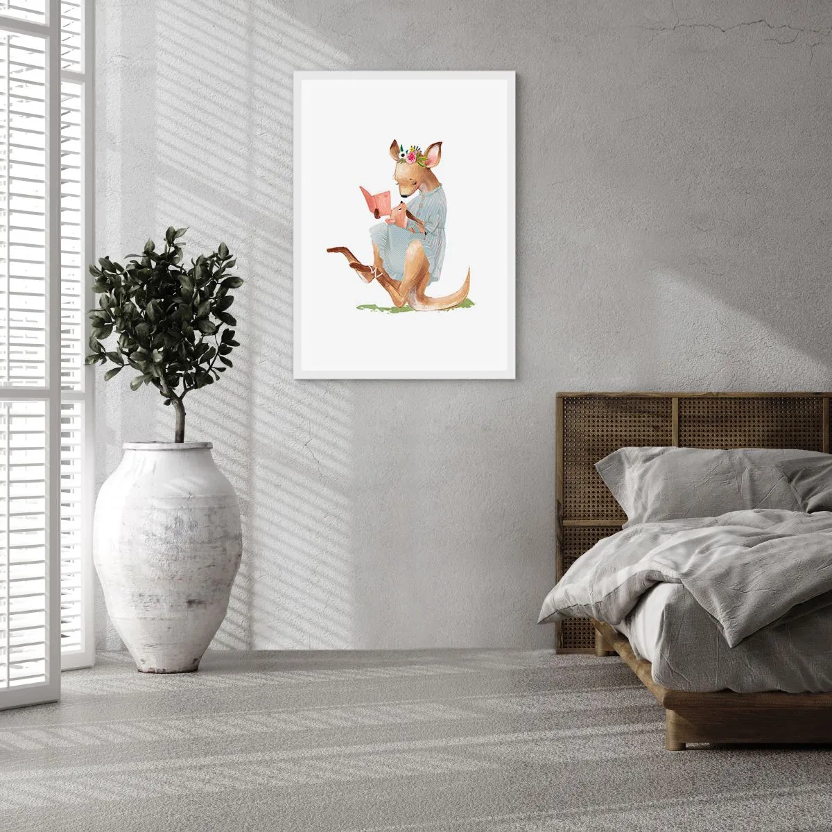Poster în ramă albă - Citește-mi, mamă - 50x70 cm