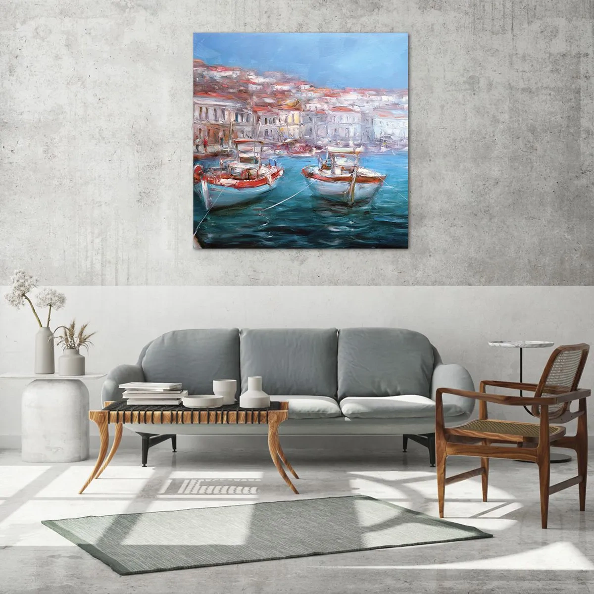Tablou pe sticlă - Golful italian - 30x30 cm