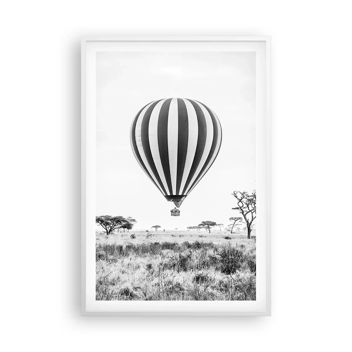 Poster în ramă albă - Peste savană - 61x91 cm