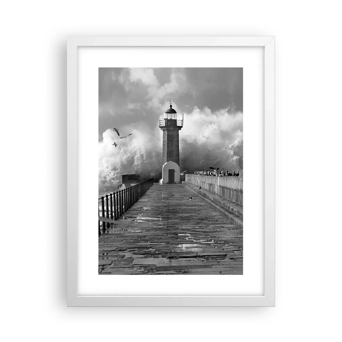 Poster în ramă albă - Fără frică  - 30x40 cm