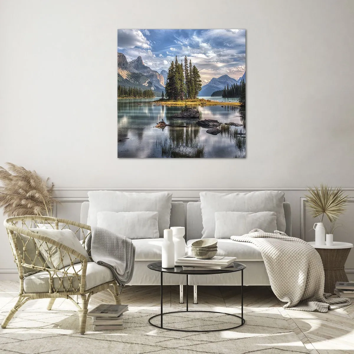 Tablou pe sticlă - La o apă mare și limpede… - 60x60 cm