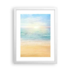 Poster în ramă albă - Marele albastru - 30x40 cm