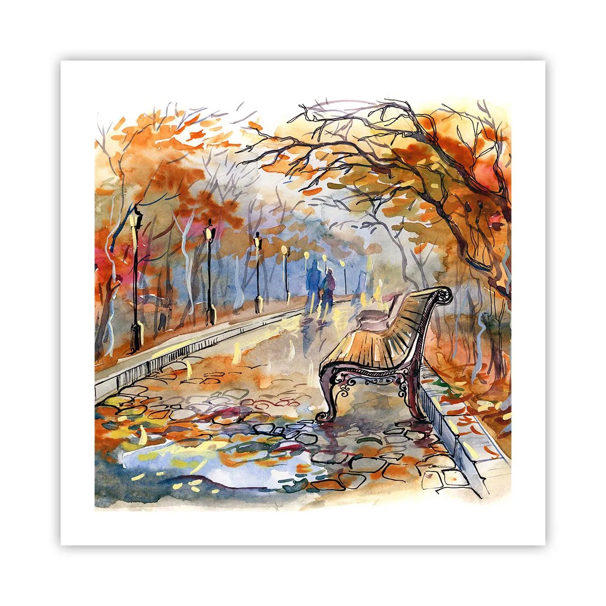 Poster - Pășim împreună în toamnă - 50x50 cm