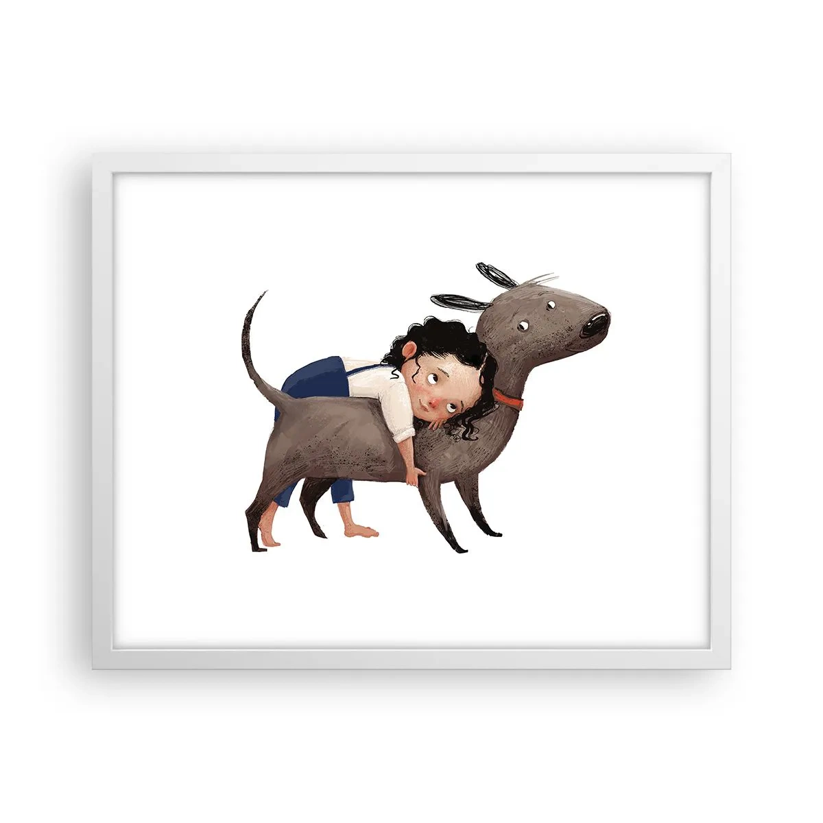 Poster în ramă albă - Cei mai buni prieteni - 50x40 cm