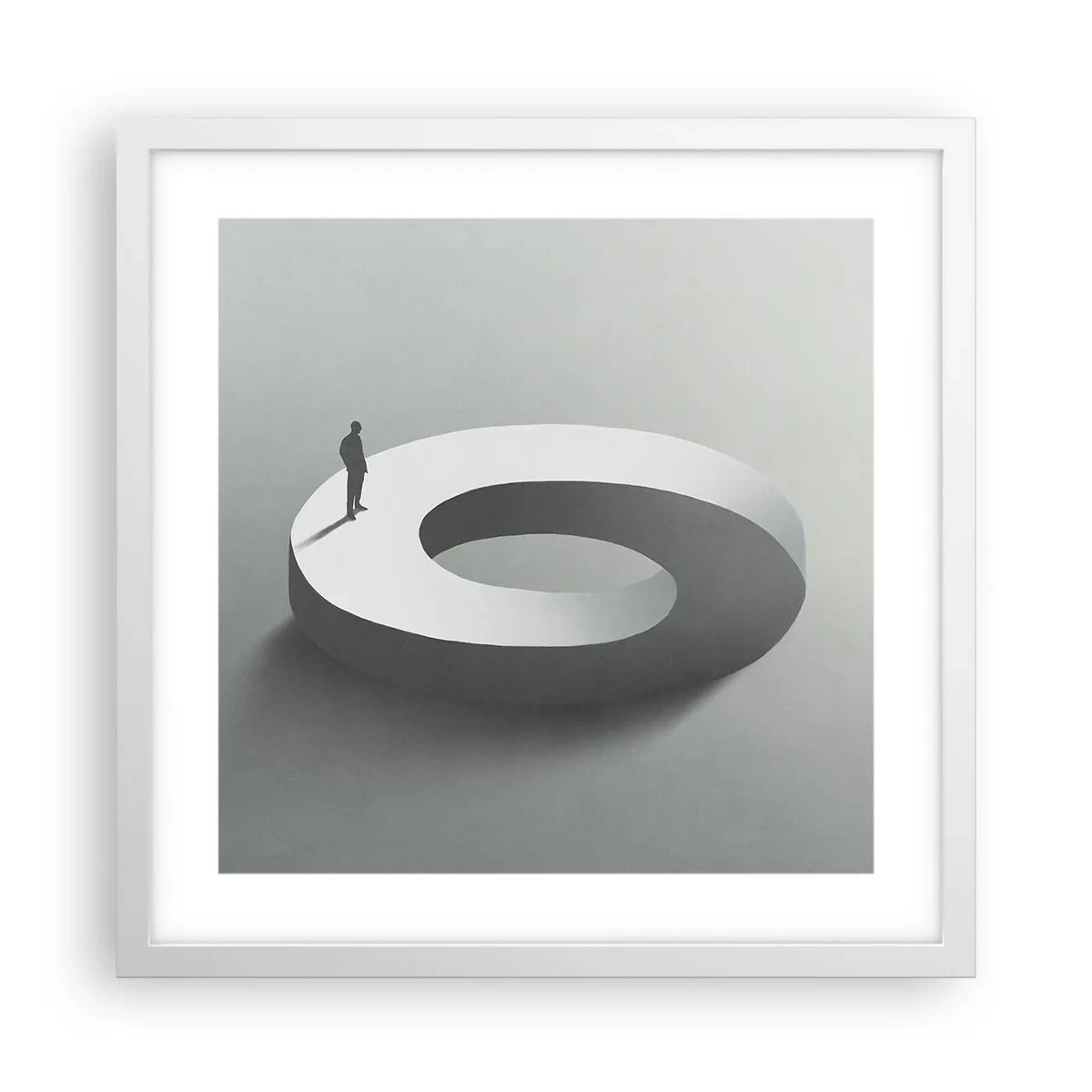 Poster în ramă albă - Înțelegi ceva? - 40x40 cm