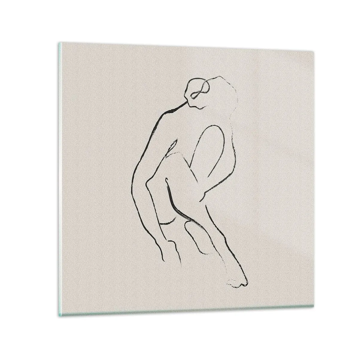 Tablou pe sticlă - Schiță intimă - 70x70 cm