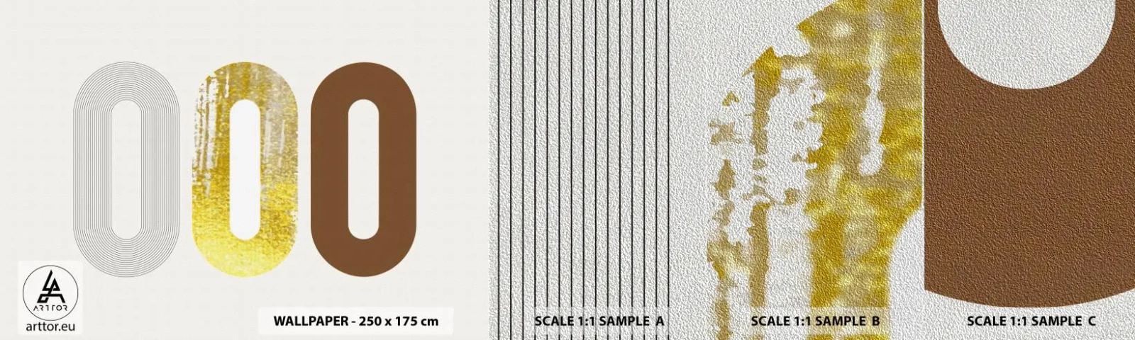 Mostră tapet Premium Sand - Ooo! - Abstracția, Bucată, Model modern - 100x30 cm