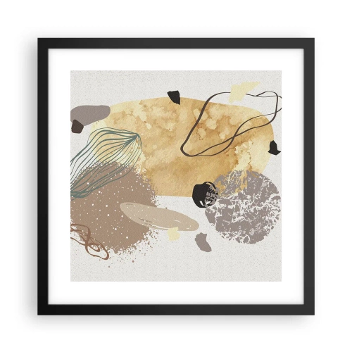 Poster în ramă neagră - Fluiditatea aplicată - 40x40 cm