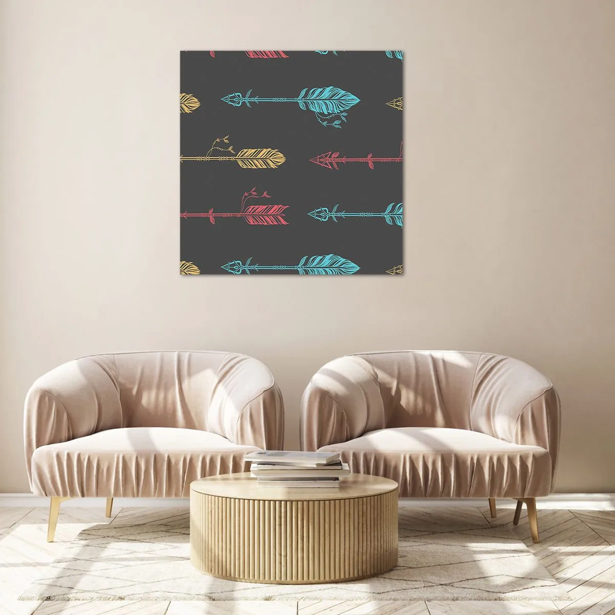 Tablou pe sticlă - În ordine - 70x70 cm