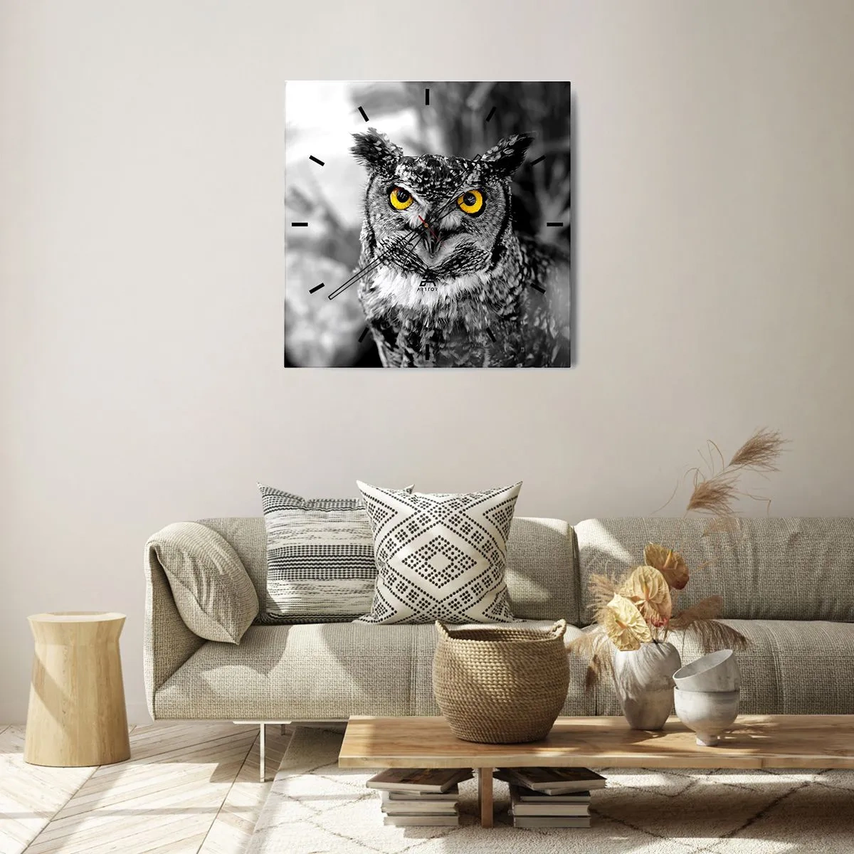 Ceas de perete - Ceas pe sticlă - Nimic nu poate fi ascuns - 30x30 cm