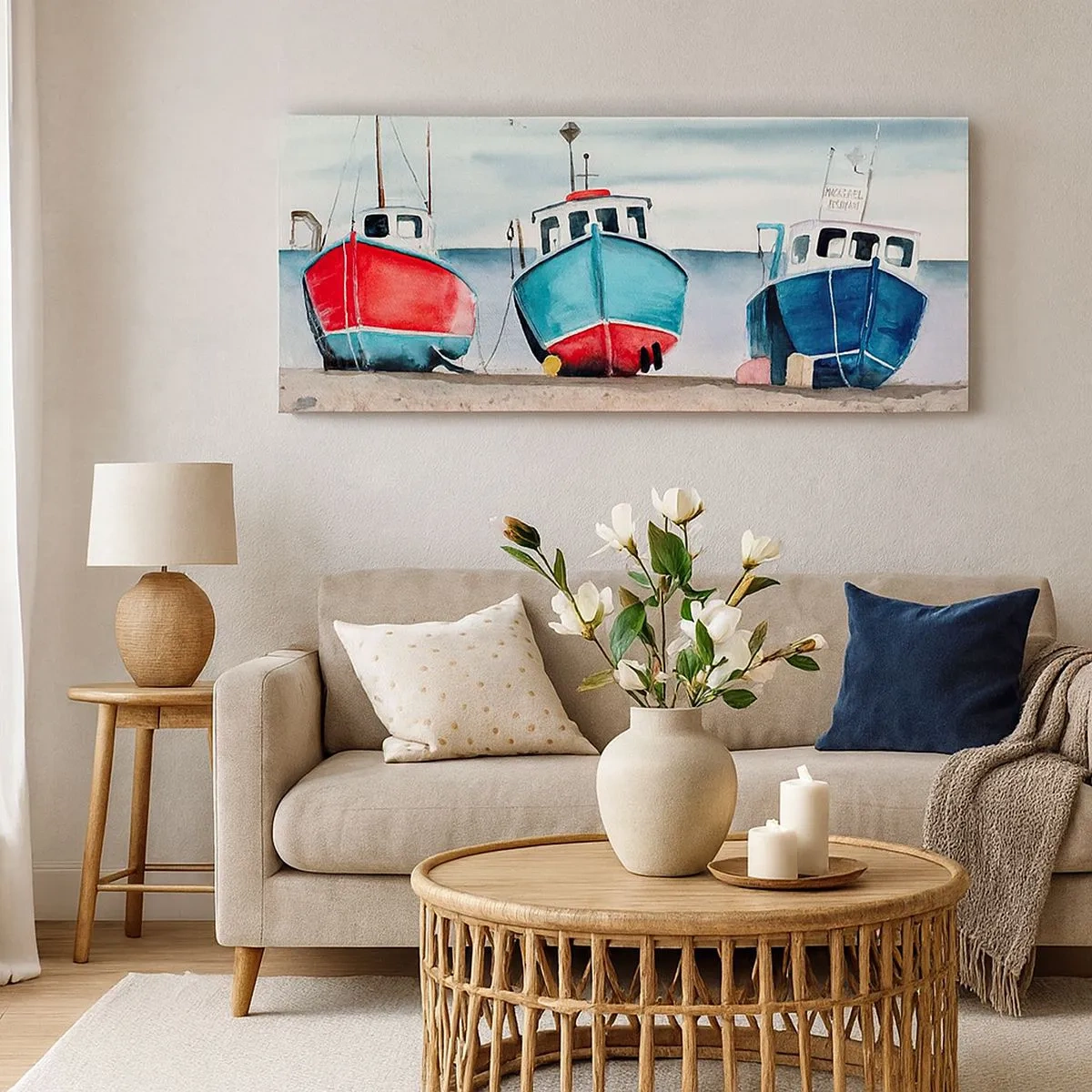 Tablou pe pânză - Gata pentru pescuit - 100x40 cm