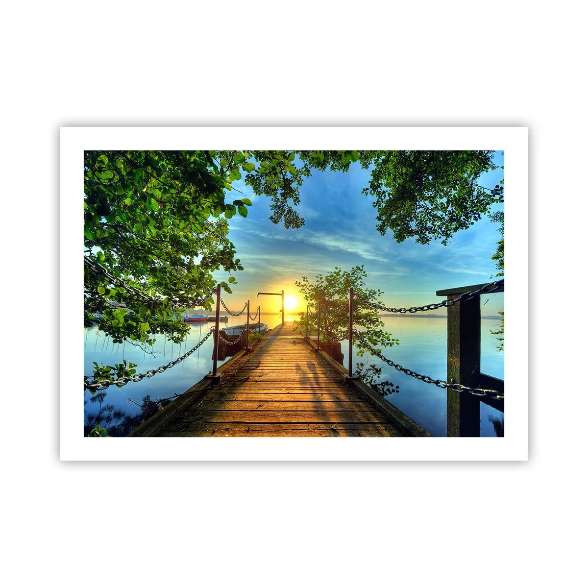 Poster - Apusul la malul apei - 70x50 cm