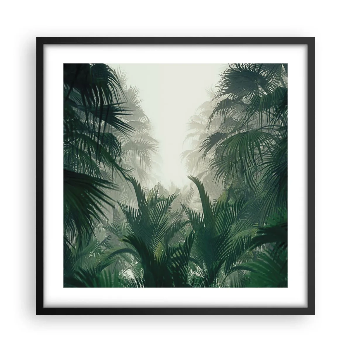 Poster în ramă neagră - Mister tropical - 50x50 cm