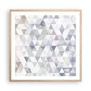 Poster în ramă de stejar deschis - În ritm de trei - 60x60 cm