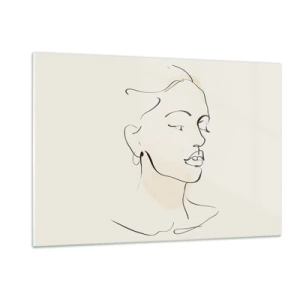 Tablou pe sticlă - Cu o linie sigură - 120x80 cm