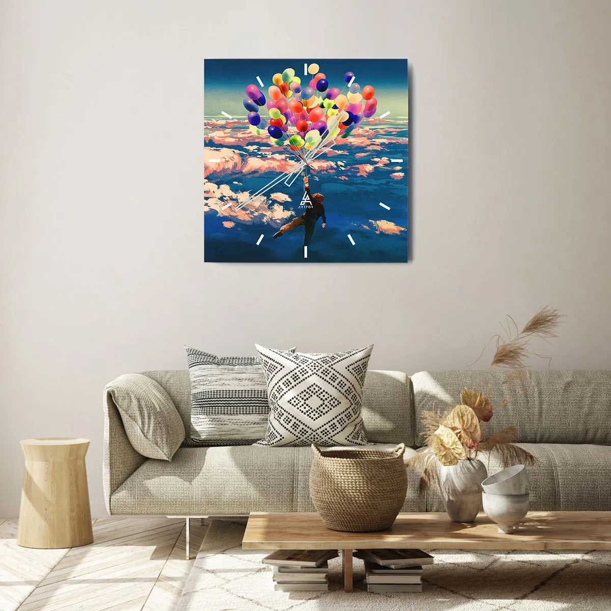 Ceas de perete - Ceas pe sticlă - Un vis din copilărie devenit realitate - 40x40 cm