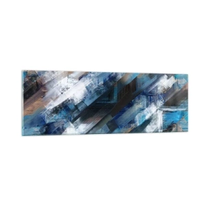 Tablou pe sticlă - Pe o pantă albastră - 90x30 cm