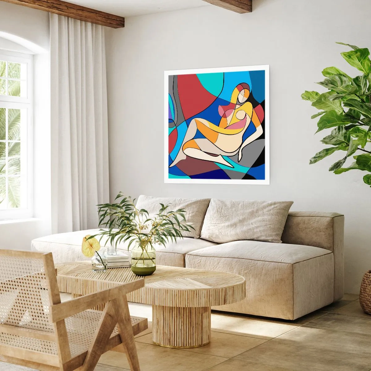 Poster - Nudul cubist - 40x40 cm