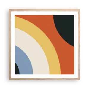 Poster în ramă de stejar deschis - Spre sine - 60x60 cm