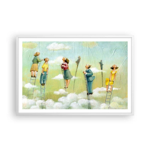 Poster în ramă albă - Urmează-ți visul - 91x61 cm