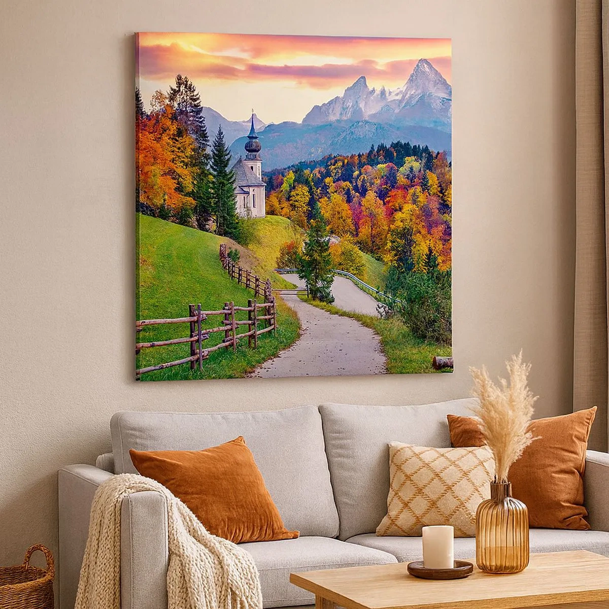 Tablou pe pânză - Un peisaj ca o pictură - 30x30 cm