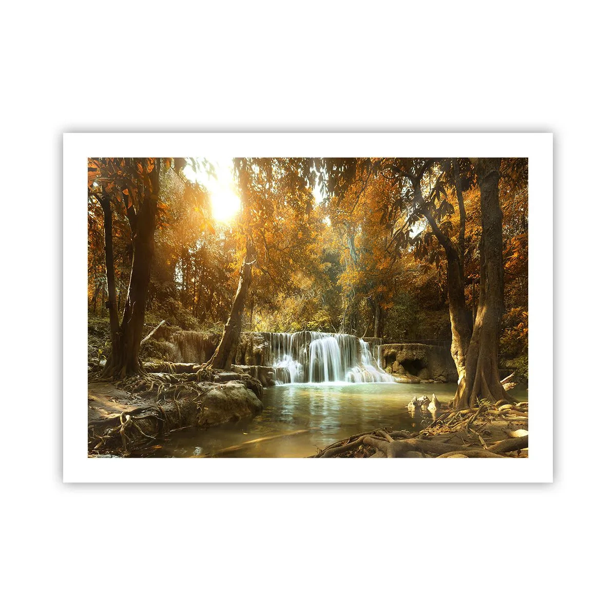 Poster - Cascadă în parc - 70x50 cm