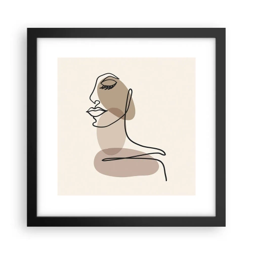 Poster în ramă neagră - O anumită linie de frumusețe - 30x30 cm