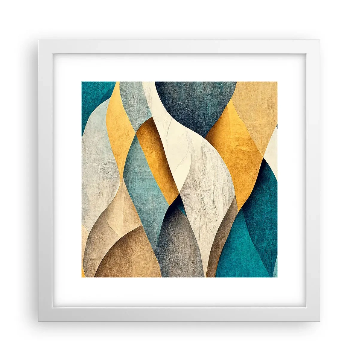 Poster în ramă albă - Ritm și ondulare - 30x30 cm