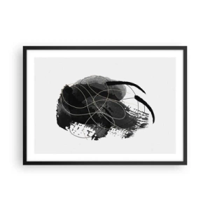 Poster în ramă neagră - Provenit din negru - 70x50 cm