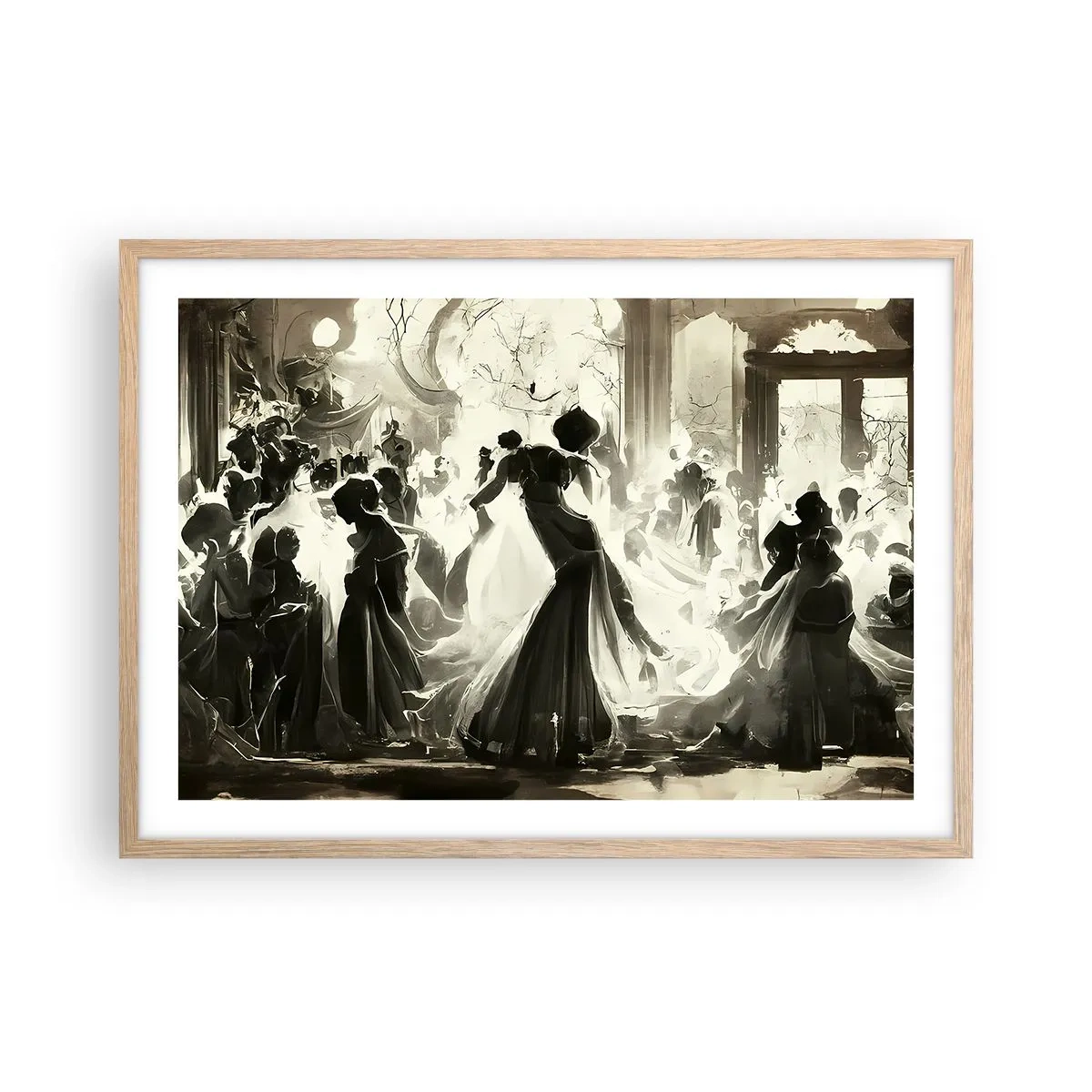 Poster în ramă de stejar deschis - Marea mascaradă - 70x50 cm