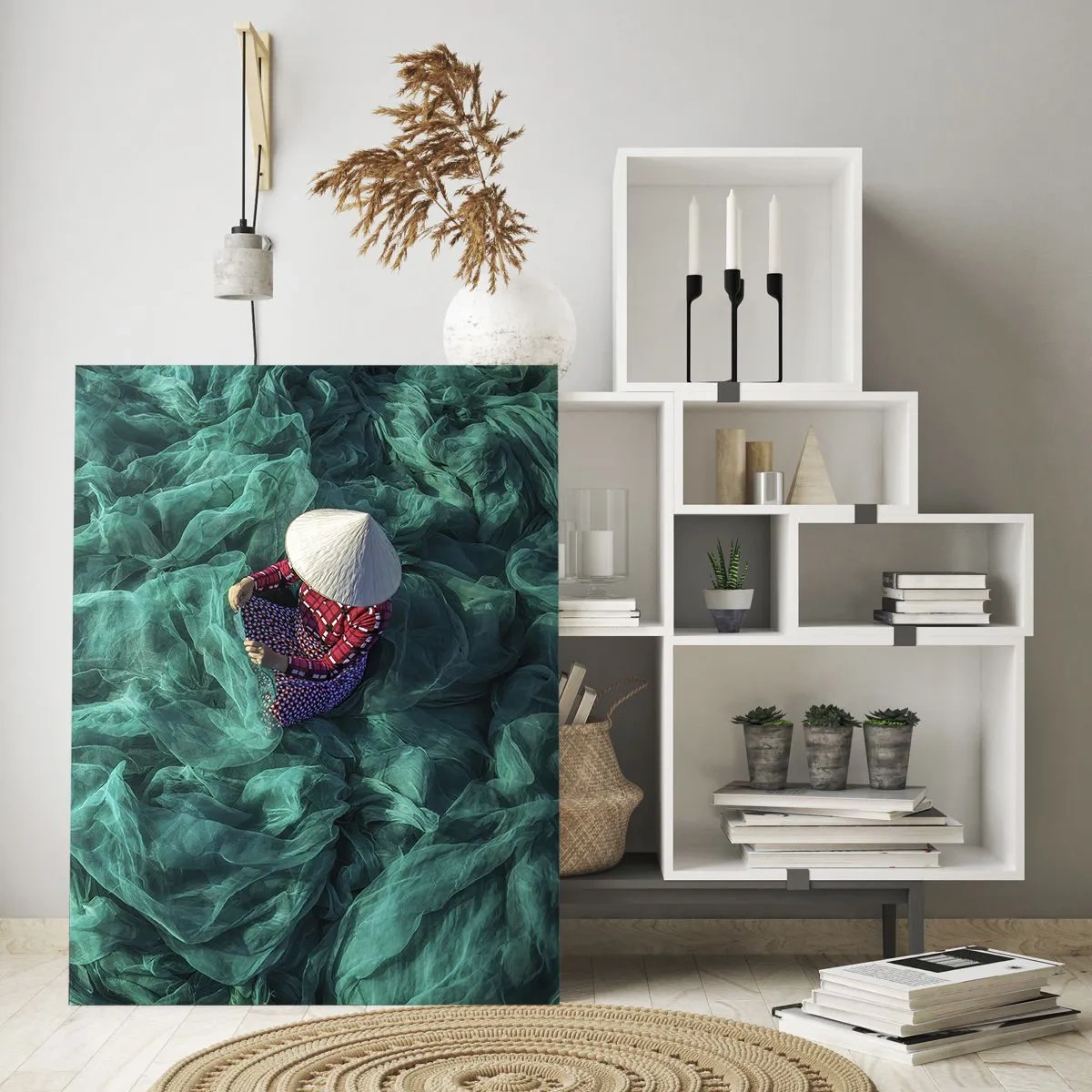 Tablou pe sticlă - Într-o mare de rețea - 50x70 cm