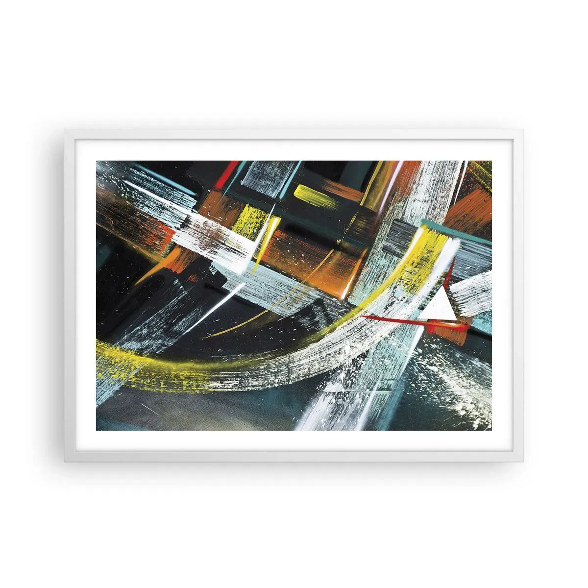 Poster în ramă albă - Energia în mișcare - 70x50 cm
