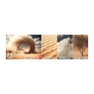 Mostră tapet autocolant Deluxe Sticker - Portal deschis - Nisip, Deşert, O furtună de nisip - 100x30 cm