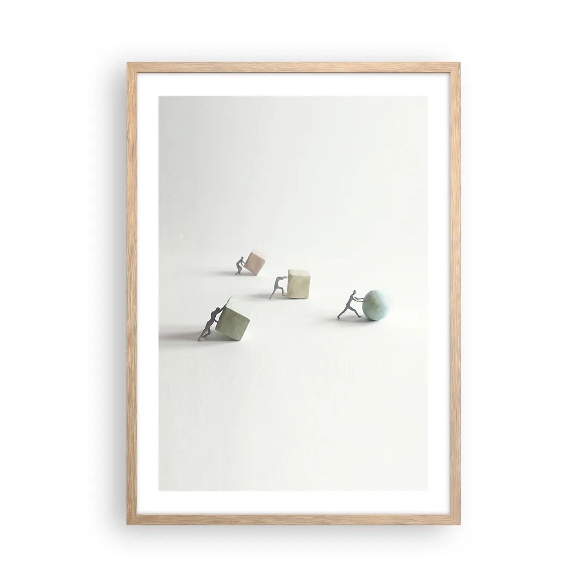 Poster în ramă de stejar deschis - Viața însăși - 50x70 cm