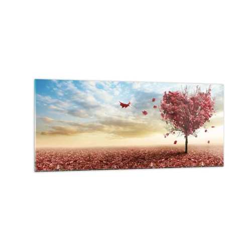 Tablou pe sticlă - Iubește toamna - 120x50 cm