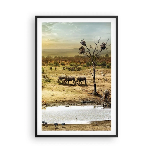 Poster în ramă neagră - "Și din Eden curgea un râu..." - 61x91 cm