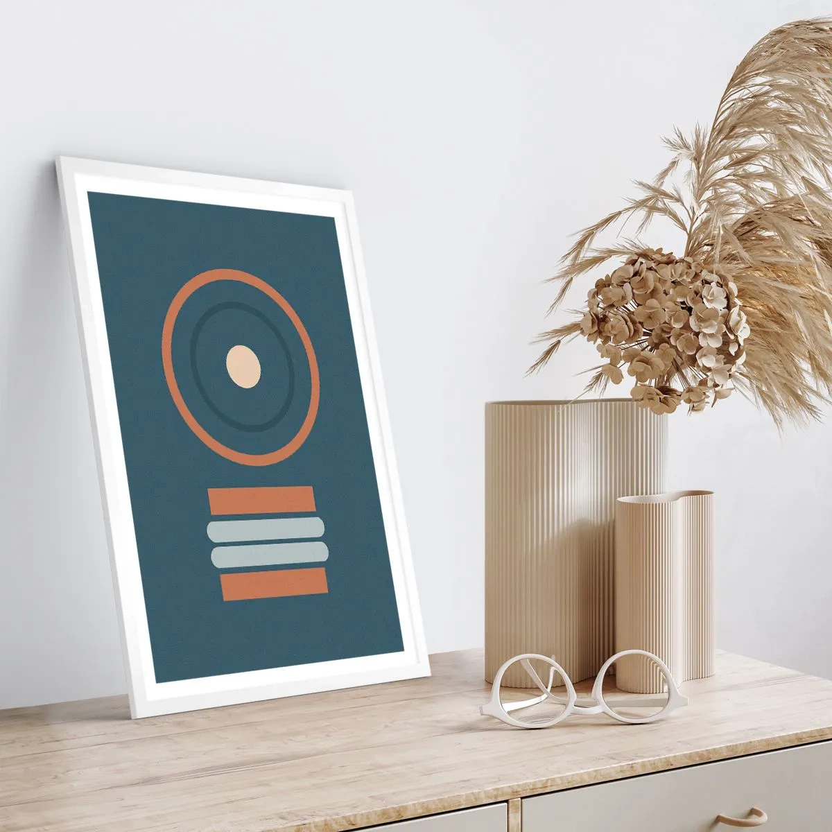 Poster în ramă albă - Esența problemei - 40x50 cm