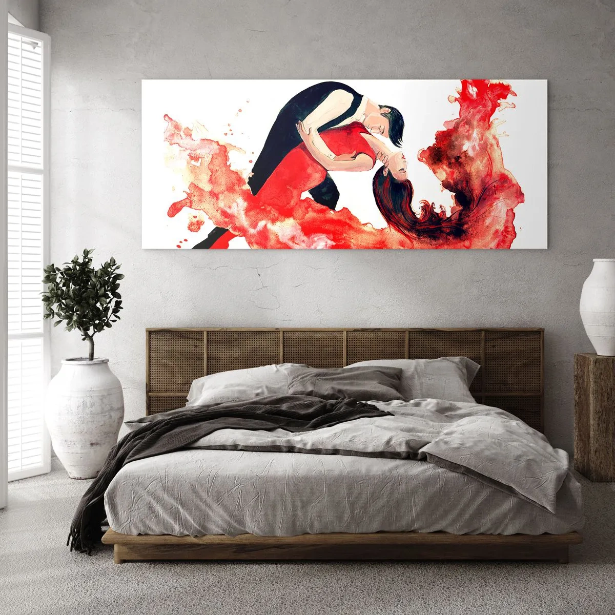 Tablou pe sticlă - Tango - un val senzual - 90x30 cm