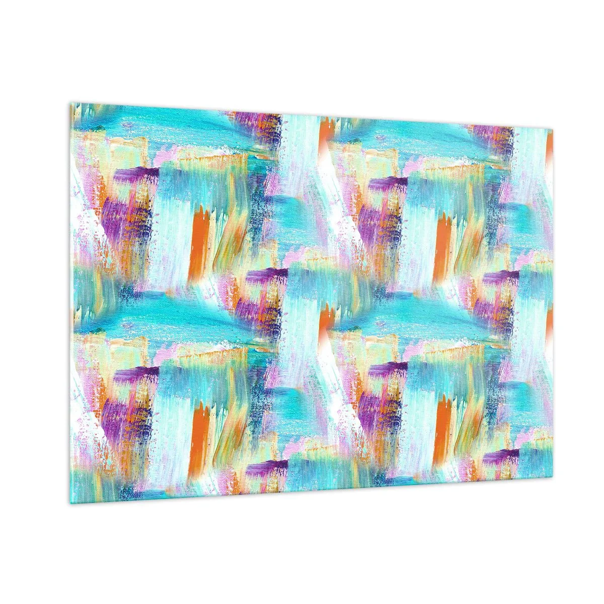 Tablou pe sticlă - Mâzgălire veselă - 100x70 cm