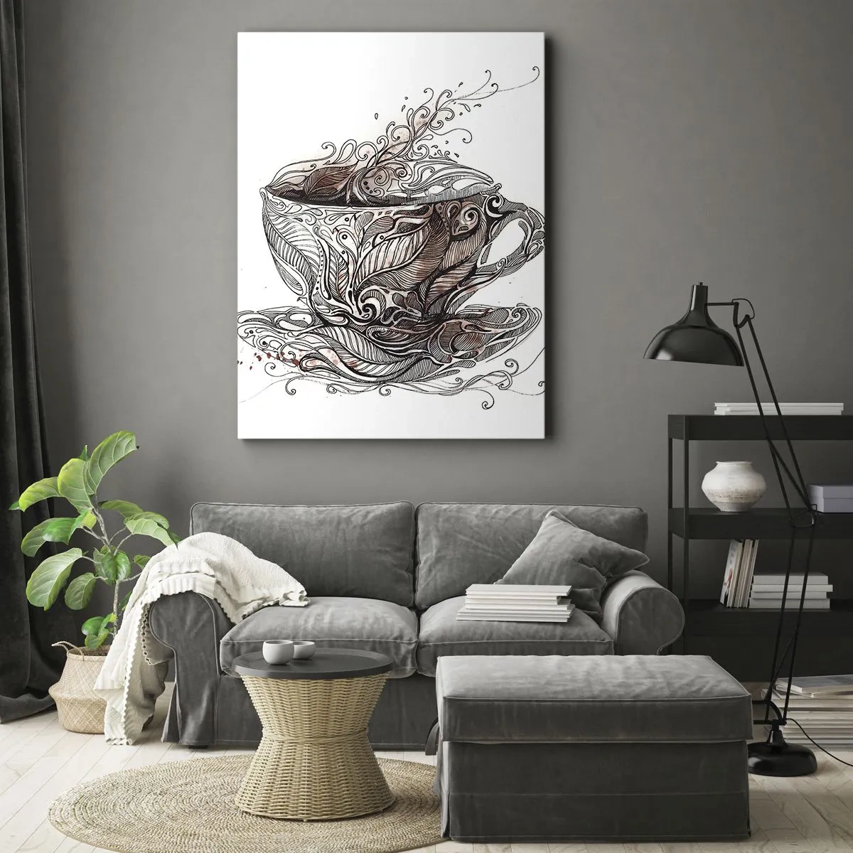 Tablou pe pânză - Ceaiul este bun pentru orice - 45x80 cm