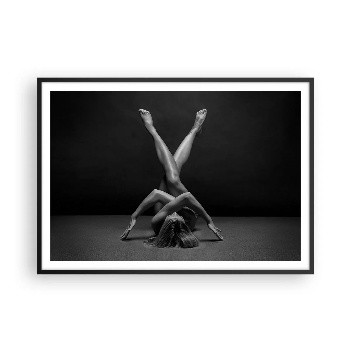 Poster în ramă neagră - Geometria nudității - 100x70 cm