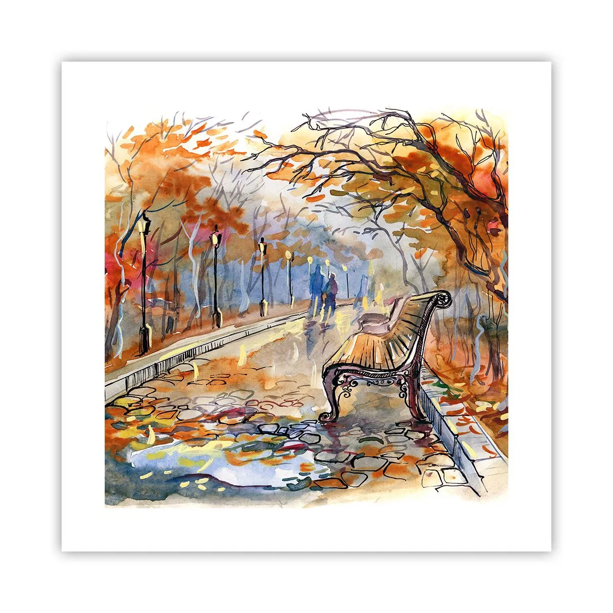 Poster - Pășim împreună în toamnă - 40x40 cm