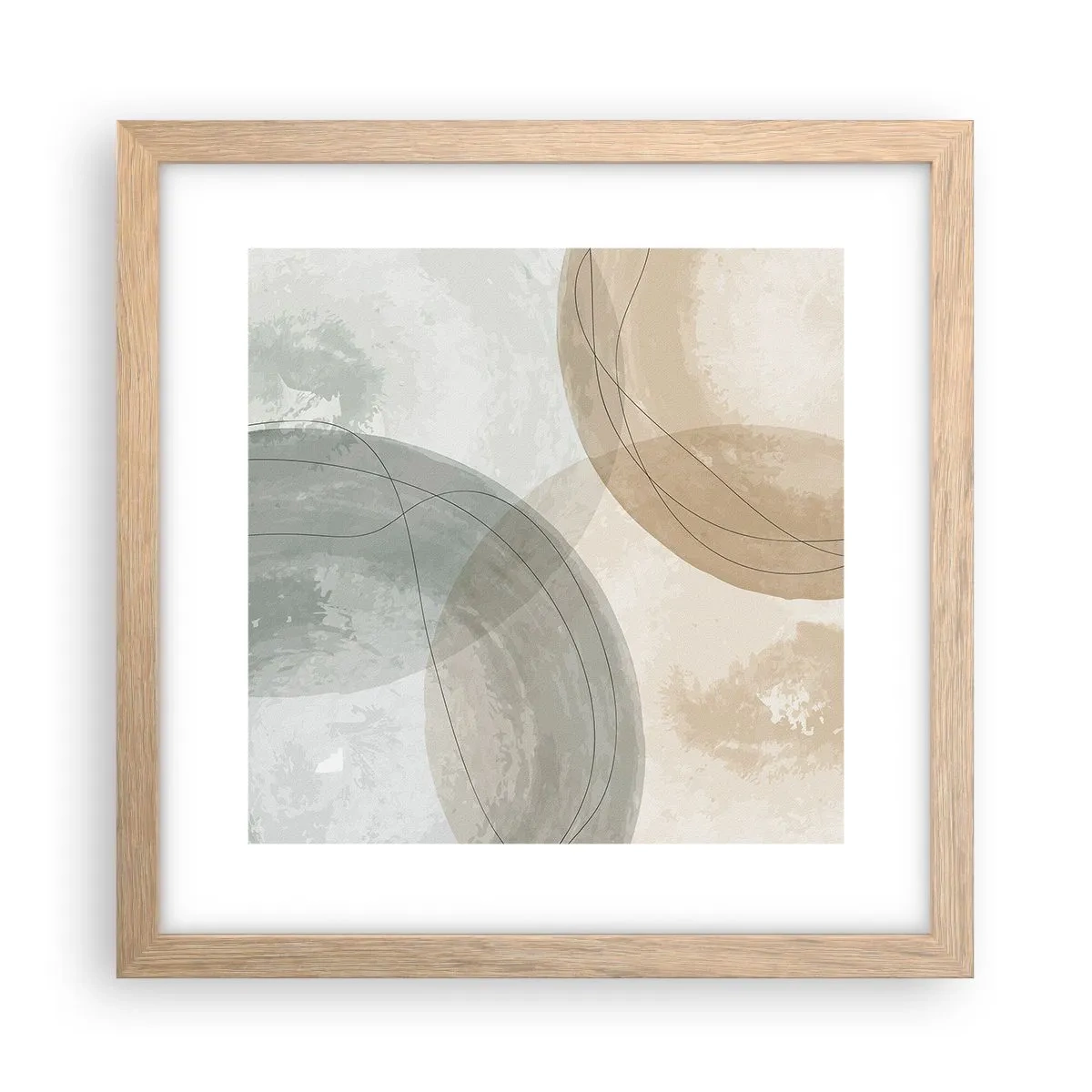 Poster în ramă de stejar deschis - Întrepătrunderea lumilor - 30x30 cm