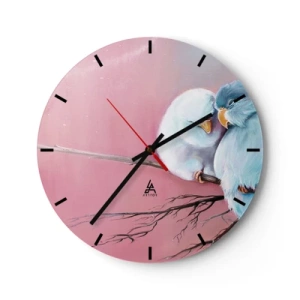 Ceas de perete - Ceas pe sticlă - Prim-plan cu flori colorate în nuanțe de roz și auriu - 30x30cm - Ce mai este de adăugat?... - Decorațiune modernă pentru perete pentru living, bucătărie și dormitor ARTTOR